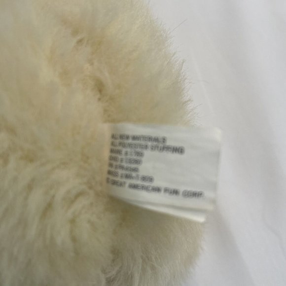 Great American Fun GAF Teddy Bear 9" Plush Brown Ribbon Stuffed Animal Toy VTG - Picture 7 of 8